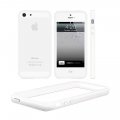 Bumper blanc bouton acier pour iPhone 5 / 5S