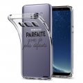Coque Samsung Galaxy S8 silicone transparente Parfaite Avec De Jolis Défauts ultra resistant Protection housse Motif Ecriture Tendance Evetane