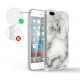 Coque intégrale 360 souple transparent Marbre blanc iPhone 7 Plus / 8 Plus