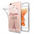 Coque iPhone 6/6S silicone transparente Princesse de Paname ultra resistant Protection housse Motif Ecriture Tendance La Coque Francaise