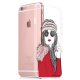 Coque Souple souple transparent Fille Rouge Tendance iPhone 6/6S