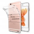 Coque iPhone 6/6S silicone transparente Un peu, Beaucoup, Passionnement ultra resistant Protection housse Motif Ecriture Tendance Evetane