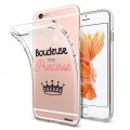 Coque iPhone 6/6S silicone transparente Boudeuse mais princesse ultra resistant Protection housse Motif Ecriture Tendance Evetane