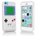 Coque silicone GameBoy blanche pour iPhone 5C