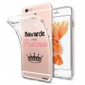 Coque iPhone 6/6S silicone transparente Bavarde mais princesse ultra resistant Protection housse Motif Ecriture Tendance Evetane