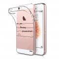 Coque iPhone 5/5S/SE silicone transparente Un peu, Beaucoup, Passionnement ultra resistant Protection housse Motif Ecriture Tendance Evetane