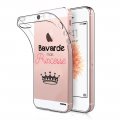 Coque iPhone 5/5S/SE silicone transparente Bavarde mais princesse ultra resistant Protection housse Motif Ecriture Tendance Evetane
