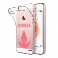 Coque iPhone 5/5S/SE silicone transparente Yogras ultra resistant Protection housse Motif Ecriture Tendance Evetane