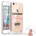 Coque iPhone 7/8/ iPhone SE 2020 360 intégrale transparente Connasse mais princesse Tendance Evetane.