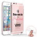 Coque iPhone 6/6S 360 intégrale transparente Bavarde mais princesse Tendance Evetane.