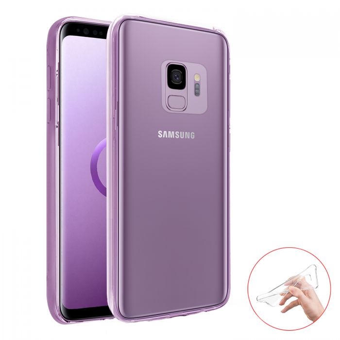 كلر مي Coque Galaxy S9 PLUS Samsung 360 degrés intégrale protection avant arrière silicone transparente