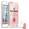 Coque iPhone 6/6S 360 intégrale transparente Gourmande mais princesse Tendance Evetane.