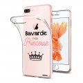 Coque iPhone 7 Plus / 8 Plus silicone transparente Bavarde mais princesse ultra resistant Protection housse Motif Ecriture Tendance Evetane