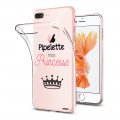 Coque iPhone 7 Plus / 8 Plus silicone transparente Pipelette mais princesse ultra resistant Protection housse Motif Ecriture Tendance Evetane