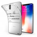 Coque iPhone X/Xs silicone transparente Un peu, Beaucoup, Passionnement ultra resistant Protection housse Motif Ecriture Tendance Evetane