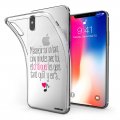 Coque iPhone X/Xs silicone transparente M'asseoir sur un banc ultra resistant Protection housse Motif Ecriture Tendance Evetane