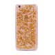 Coque silicone souple Pétales de Paillettes Or pour iPhone 6/6S