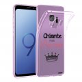 Coque Samsung Galaxy S9 Plus silicone transparente Chiante mais princesse ultra resistant Protection housse Motif Ecriture Tendance Evetane