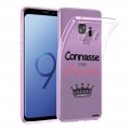 Coque Samsung Galaxy S9 Plus silicone transparente Connasse mais princesse ultra resistant Protection housse Motif Ecriture Tendance Evetane