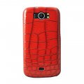 Mocca coque effet croco brillant rouge Wiko Cink King