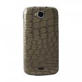 Mocca coque effet croco brillant gris Wiko Cink Peax / Peax 2