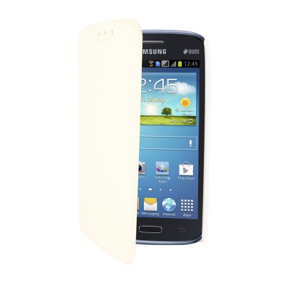 SWISS CHARGER Etui folio slim blanc pour Samsung Galaxy Core I8260 / I8262