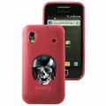 Mocca coque Gel Frost Skull Motard rose pour Samsung Galaxy Ace S5830