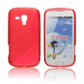 Coque silicone S line bi-matiere rouge pour Samsung Galaxy Trend S7560 / S Duos S7562