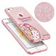 Coque iPhone 6 iPhone 6S paillettes rose, Mademoiselle Bronzette, La Coque Francaise®
