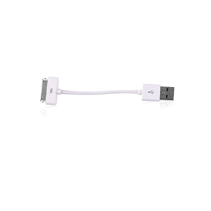 C&acirc;ble USB blanc court de charge et synchronisation pour iPhone 3G / 3GS 4 / 4S