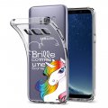Coque Samsung Galaxy S8 Plus silicone transparente Brille comme une licorne ultra resistant Protection housse Motif Ecriture Tendance Evetane
