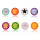 Sticker bouton étoiles multicolore pour iPhone