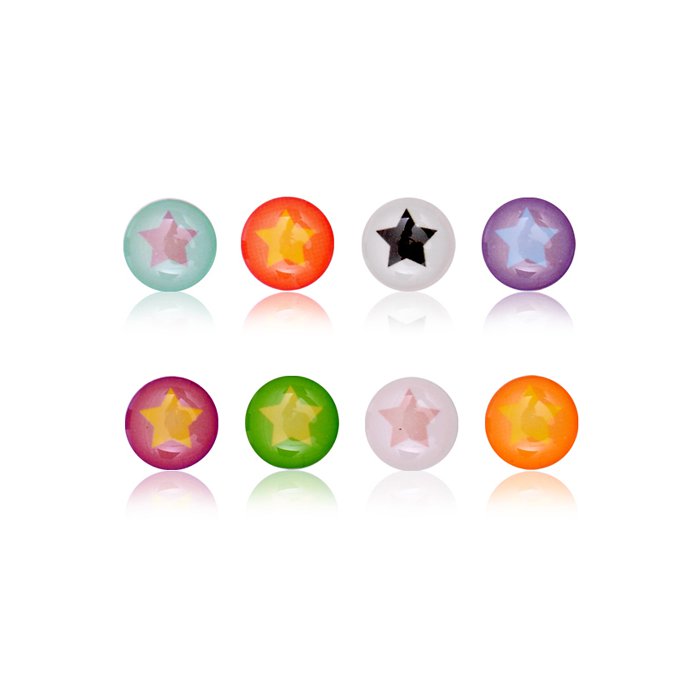 Sticker bouton étoiles multicolore pour iPhone