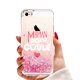 Coque iPhone 5/5S/SE paillettes liquides rose, Maman pool coule, La Coque Francaise®