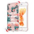 Coque iPhone 6/6S anti-choc souple angles renforcés transparente Flamants des tropiques Evetane