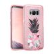 Coque Samsung Galaxy S8 Plus paillettes rose, Ananas geometrique marbre, Evetane®