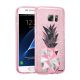 Coque Samsung Galaxy S7 souple rose, Ananas geometrique marbre, Evetane®