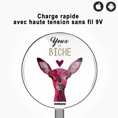 Chargeur sans fil à induction blanc Yeux De Biche, Evetane®