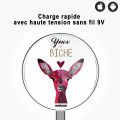 Chargeur Induction contour argent blanc Yeux De Biche Evetane