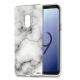 Coque Samsung Galaxy S9 souple transparente, Marbre blanc, Evetane®