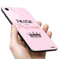 Coque en verre trempé iPhone 7/8/ iPhone SE 2020 Peste mais Princesse Ecriture Tendance et Design Evetane.
