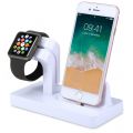 Support Apple Watch et iPhone - Blanc (vendu sans la montre et le téléphone)