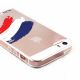 Coque iPhone 5/5S/SE souple transparente, France, Evetane®