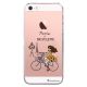 Coque Souple iPhone 5/5S/SE souple transparente Paris à Bicyclette, La Coque Francaise®