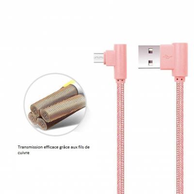 Câble 1 m USB/Micro USB ROSE GOLD