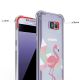 Coque Samsung Galaxy S7 Edge anti-choc souple avec angles renforcés transparente, Flamant Rose Graphique, Evetane®