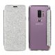 Etui de protection pailleté Argent avec coque arrière en silicone pour Samsung Galaxy S9 Plus