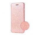 Etui de protection et Paillettes Rose avec coque arrière en silicone pour iPhone 7/8/ iPhone SE 2020