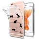 Coque iPhone 6 Plus / 6S Plus silicone transparente Chat Lignes ultra resistant Protection housse Motif Ecriture Tendance Evetane