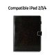 Etui folio avec stand noir pailleté pour iPad 2/3/4